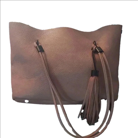 Handbags - EUC Blush Pink with Black Hardware Tote Purse